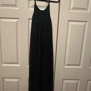 Elegant Black Maxi Dress silk blend size small